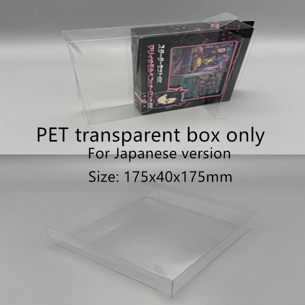 Caja de almacenamiento transparente a prueba de polvo para Kit de entrenamiento Mallow/Steven, estuche protector de plástico para exhibición de tarjetas para cajas transparentes de PET PTCG