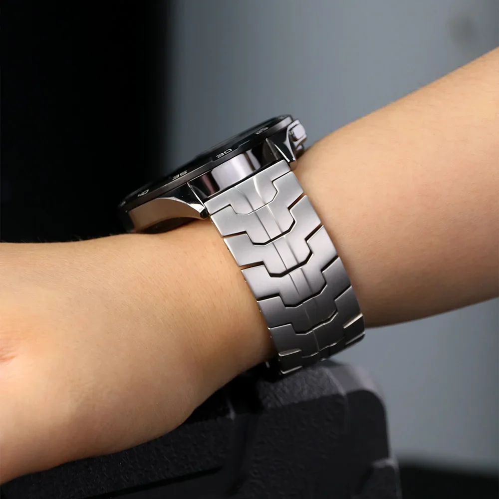 Correa de 22mm para Huawei Watch 5/GT5 Pro 4 3 2 46mm pulsera de negocios para Honor Watch GS 4/GS 3/GS 3i/GS Pro banda de acero inoxidable - imagen 2