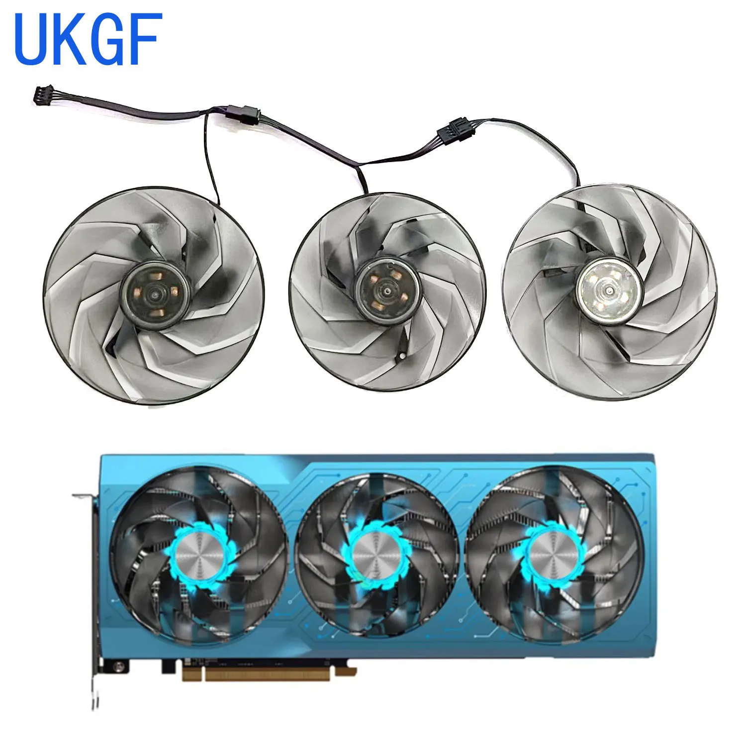 Nuevo 95MM FD10015M12D 85MM FD9015H12D 4PIN DC 12V 4PIN RX 6750 ventilador GPU para zafiro Radeon RX 6750 GRE 12GB AUROR