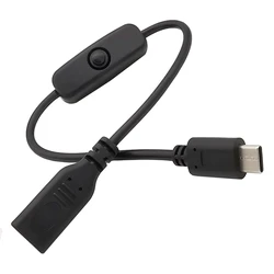 Interruptor USB-C Macho-Hembra para Raspberry Pi 4 – Cable Extensión