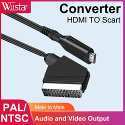 Convertidor HDMI a SCART 1080p con USB para HDTV y Sky Box