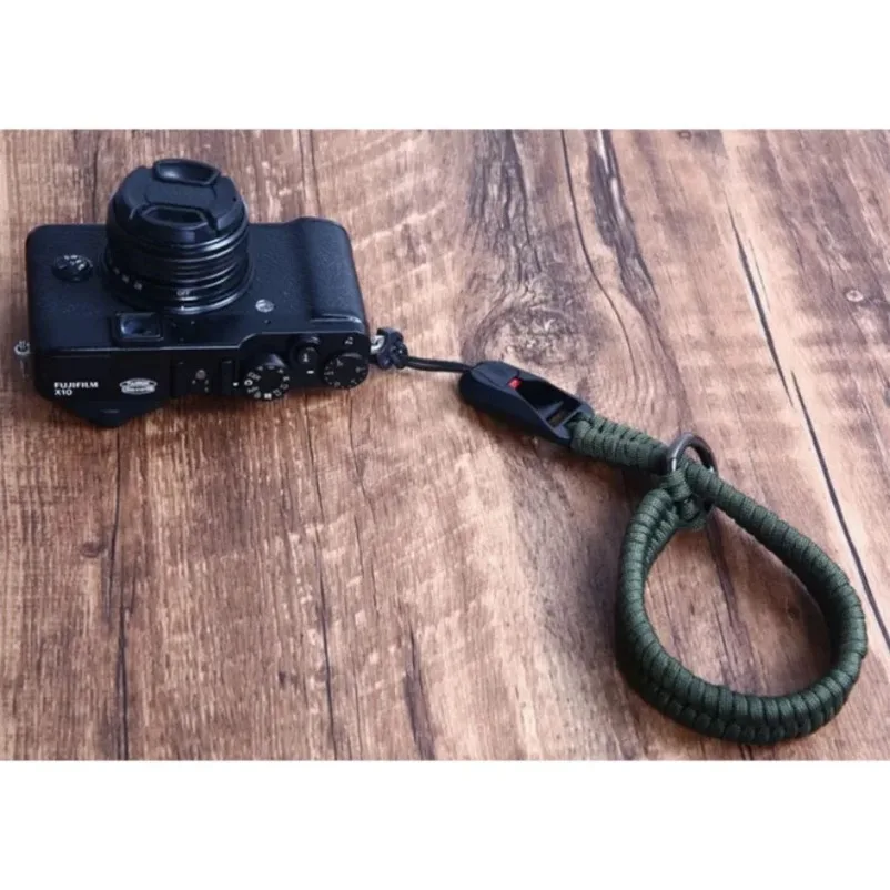 Correa de mano tejida con hebilla de liberación rápida, pulsera de cuerda para Leica Sony, Fujifilm, Fuji, Canon, cámara Nikon - imagen 5