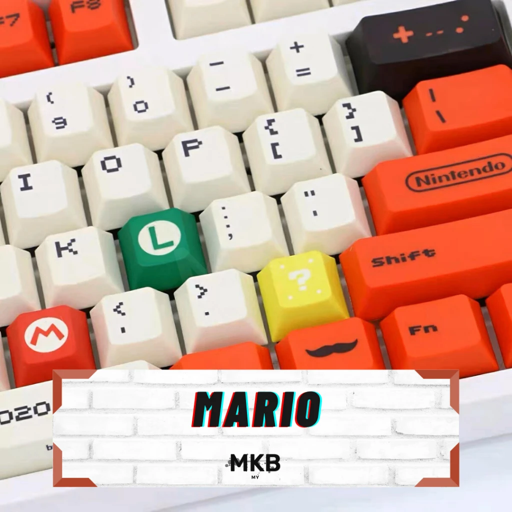 Super Ma-rio Nintendo PBT Cherry Profile Keycap Set para teclado mecánico, STOCK listo - imagen 3