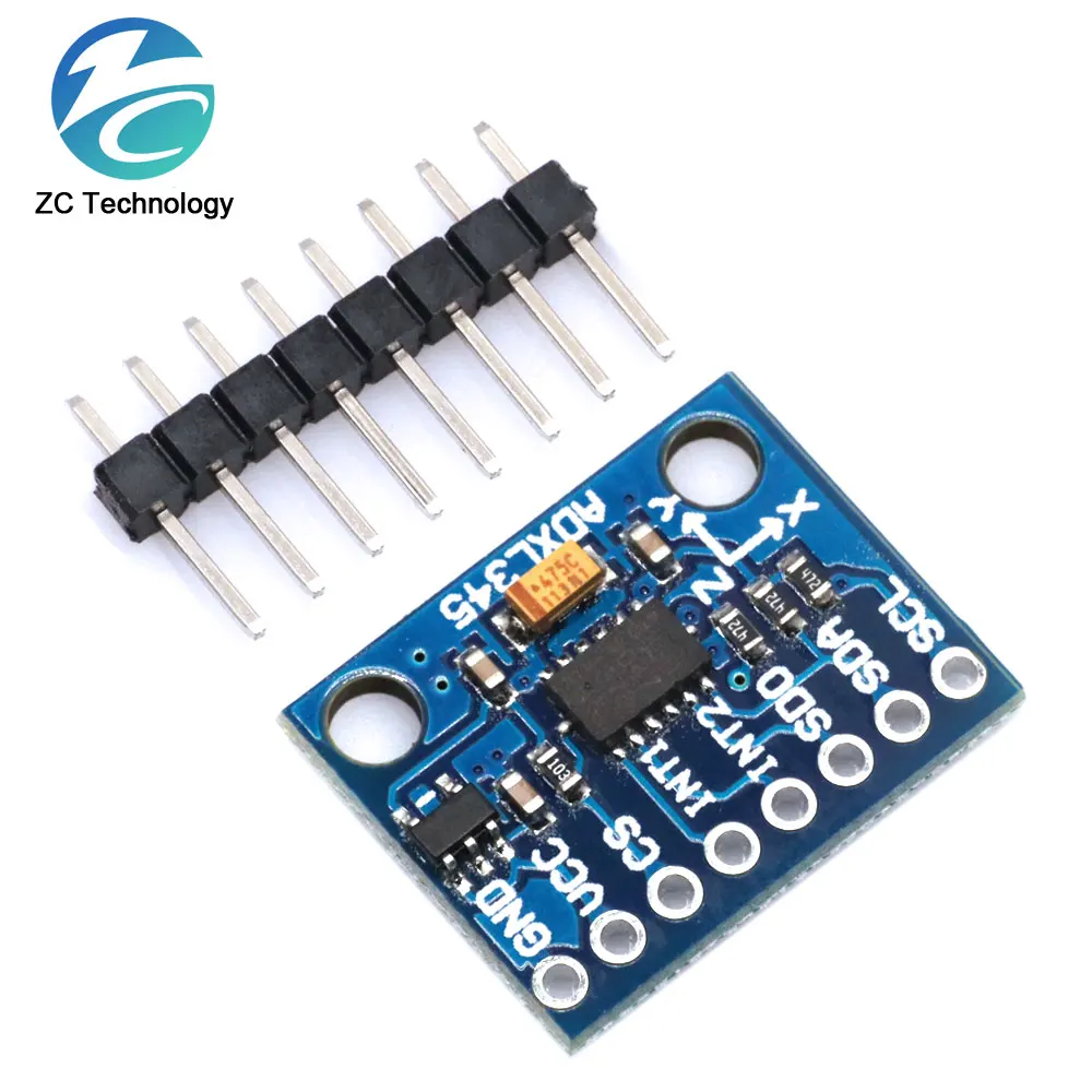GY-291 ADXL345, Sensor de gravedad Digital de 3 ejes, módulo de aceleración, transmisión IIC/SPI - imagen 2