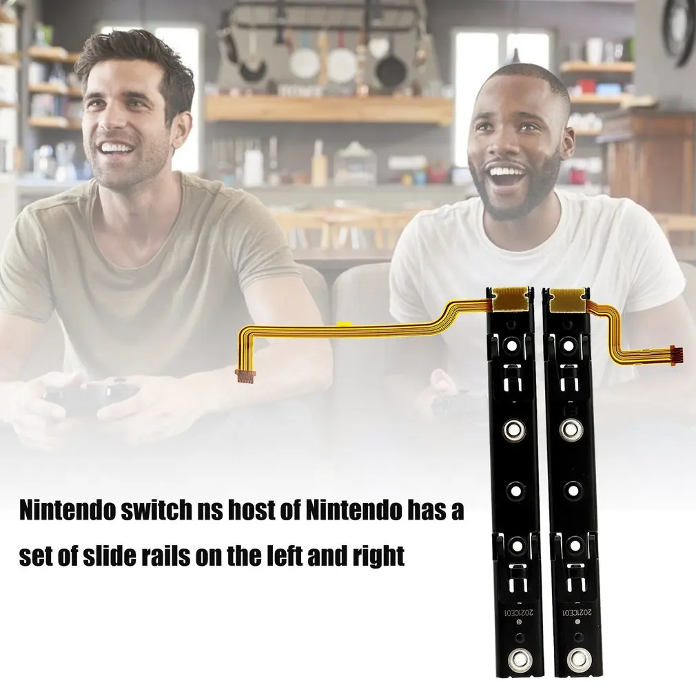Reemplazo de ferrocarril deslizante izquierdo derecho L R LR para NS Joy-con para controlador de riel de consola Nintendo Switch con Cable de Sensor