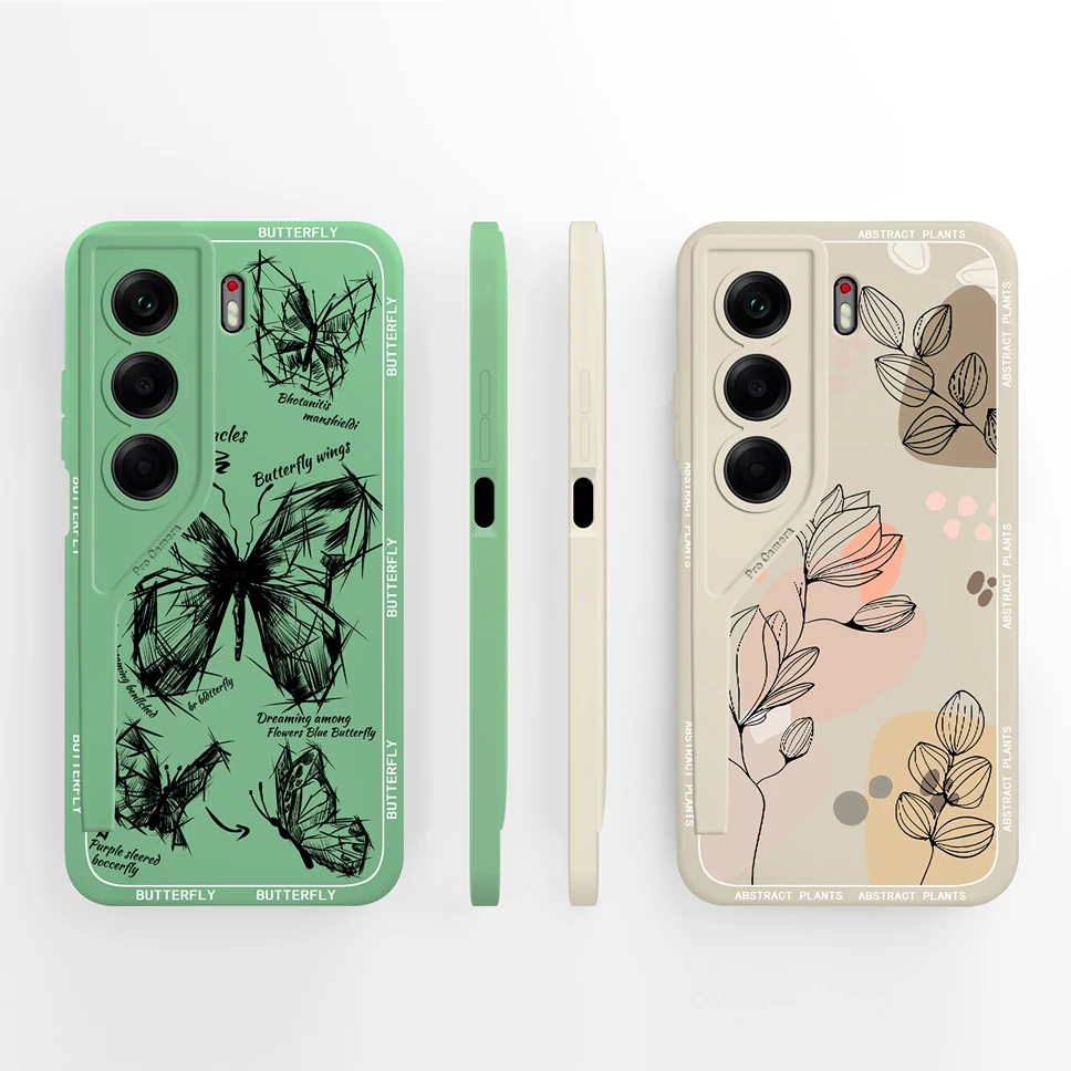 Para Tecno Camon 40 Pro 4G 5G funda de teléfono patrones de plantas abstractas carcasa a prueba de golpes para Tecno Camon40 parachoques de silicona líquida suave