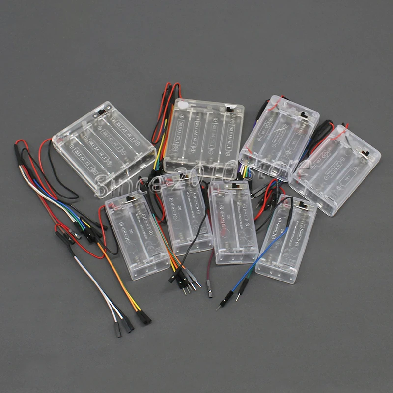 Soportes de batería de varios cables de potencia de circuito DIY para 5 pilas AA para proyectos de fabricante experimento electrónico educativo STEM - imagen 3