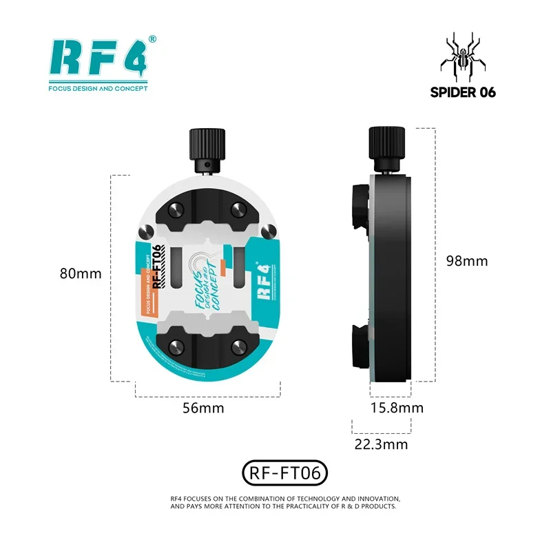 Accesorio de reparación de placa base RF4 RF-FT06/7, plataforma de soldadura de Chip IC Universal para placa lógica de teléfono IP SAM, soporte fijo - imagen 3