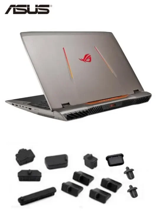 Cubierta de puerto de enchufe de silicona negra para ASUS G751, G751J, G750, G750J, G75, G75VW, G752, G752VT, GL503, GL504, GL553, GL553VW, StudioBook 16, X751 - imagen 3