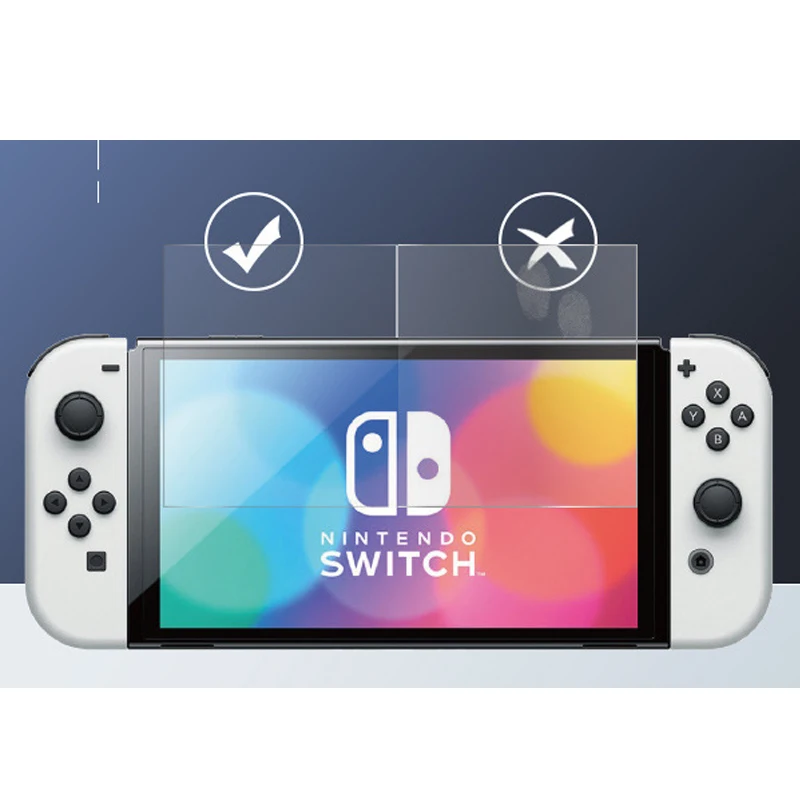 2 unids/set de vidrio templado de pantalla completa para Nintendo Switch OLED Protector de pantalla de vidrio Protector de pantalla para Switch OLED accesorios de juego - imagen 5