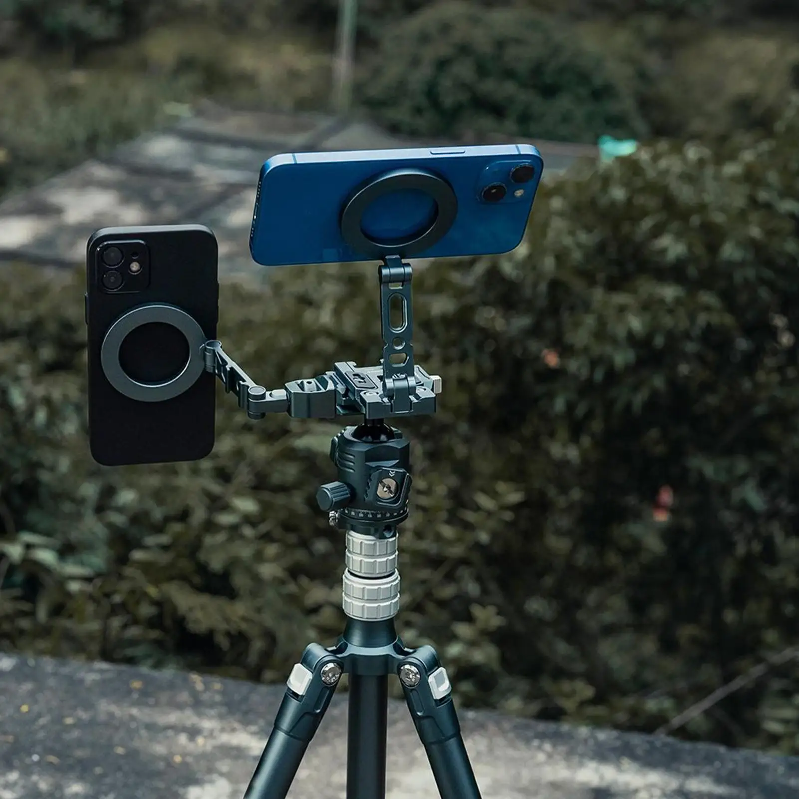 Soporte magnético para teléfono para escritorio, soporte plegable para teléfono móvil, rotación de 360 grados, soporte para teléfono móvil para aventura al aire libre