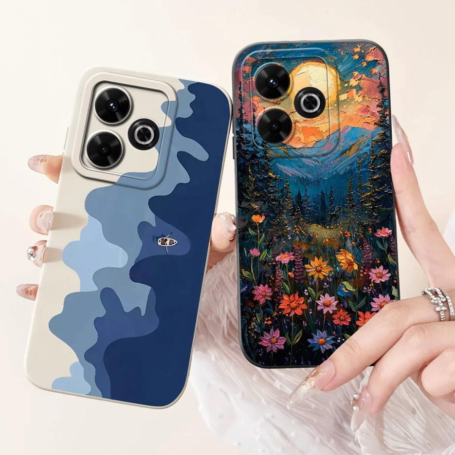 Para Xiaomi Redmi 13 4G funda Redmi 13X cubierta pintada de lujo de caramelo funda de teléfono mate para Xiaomi Redmi 13 Redmi13 X 13X 4G bolsas suaves - imagen 4