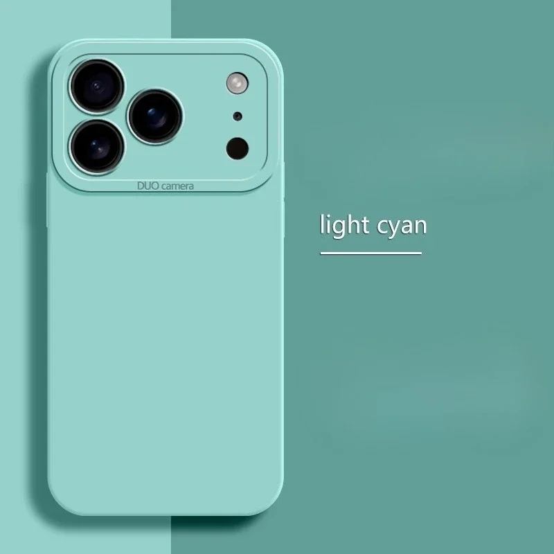 Fundas de silicona líquida para protección de cámara para iPhone 17 Air 16 16e 15 14 Pro Max Funda de silicona suave - imagen 2