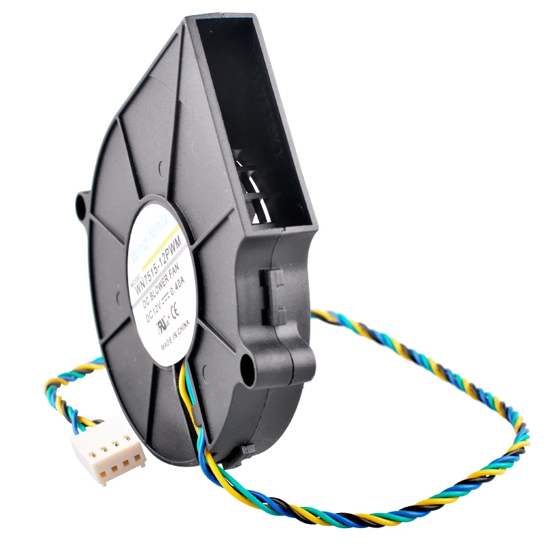 Ventilador de disipador de calor, turbina centrífuga de 75mm, BB7515BU, B127515BU, DC12V, 0.40A, 4 pines, 5000rpm, ventilador de refrigeración para CPU 1U 775 P4 - imagen 4