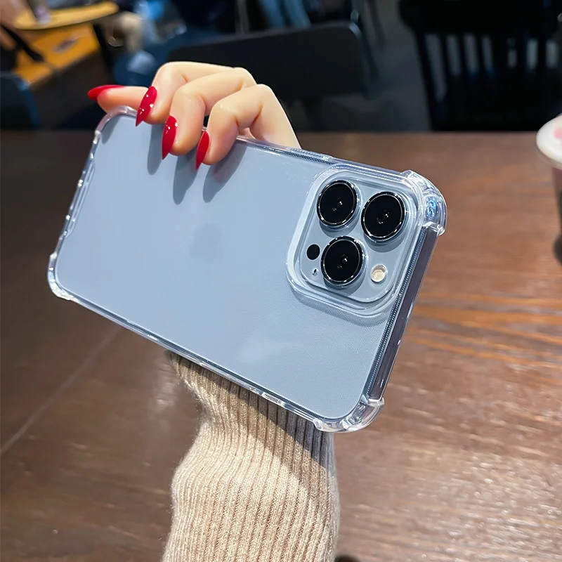 Funda transparente para Apple iPhone 17 Pro Max, fundas de teléfono de silicona de lujo a prueba de golpes para iPhone 17 16 Pro Max Air Plus, accesorios - imagen 5