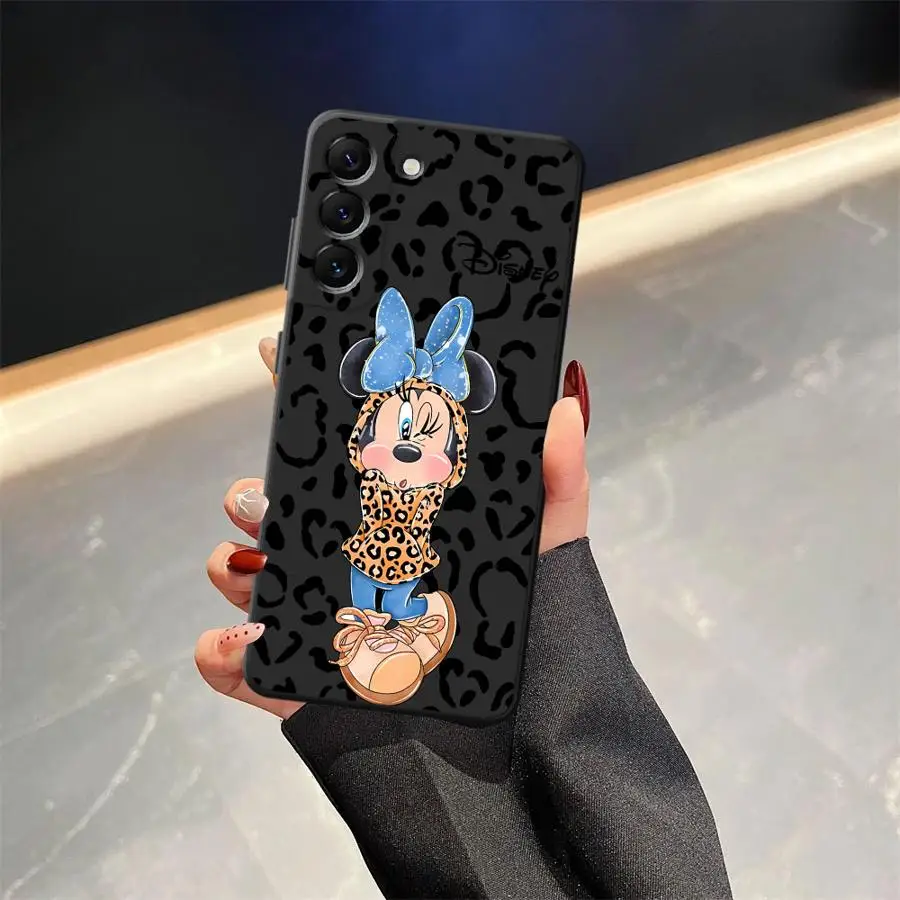 Funda de teléfono suave negra para Samsung Galaxy A04 A10 A12 A30 A15 A17 A06 A05 A20 A13 A40 A16 A70 A50 Minnie de Disney - imagen 5