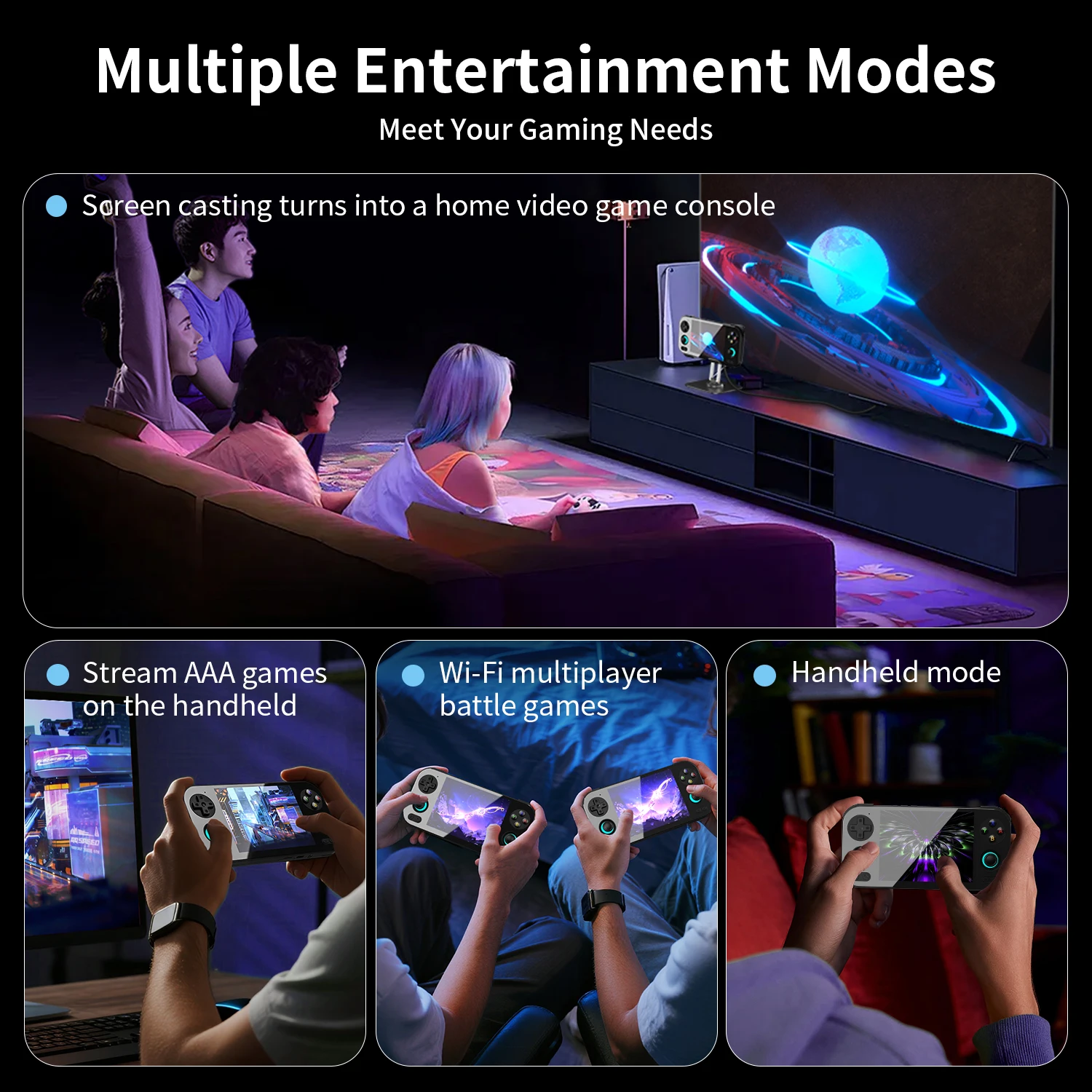 ANBERNIC-consola de juegos portátil RG 476H, pantalla LTPS integrada de 4,7 pulgadas, Joystick Hall 3D, sistema Android 13, compatible con asistente AI FOTA - imagen 5