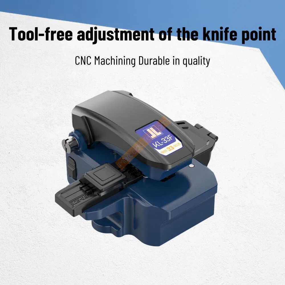 JIlong KL-33F cuchillo de corte de empalme de fusión de fibra óptica de un solo paso de alta precisión para empalmador de fusión óptica 24 hojas de superficie - imagen 5