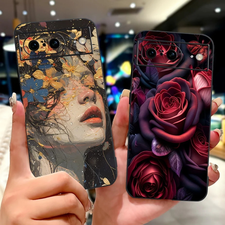 Para Google Pixel 8 Pro funda Pixel8A lindo gato León pintado funda de silicona suave Fundas de teléfono para Google Pixel 8A Pixel8 8Pro Fundas - imagen 3