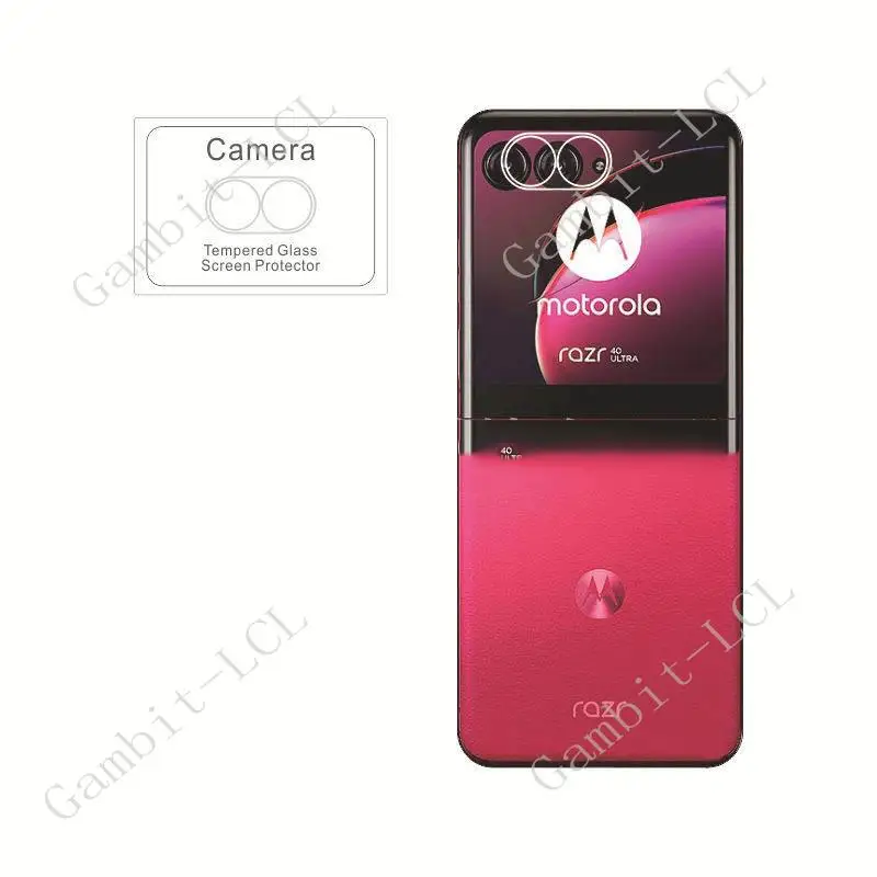 Lente de cámara integrada 2 en 1 3D para Motorola Moto Razr 40 Ultra razr + película protectora de pantalla trasera de vidrio templado Razr40Ultra - imagen 3