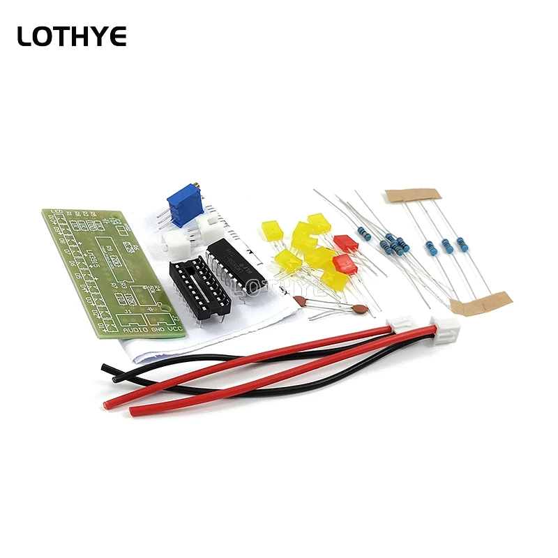 LM3915 10 segmentos espectro de música ritmo soldadura divertida DIY indicador de nivel de Audio Kit electrónico DIY práctica de soldadura DC 9V-12V - imagen 2