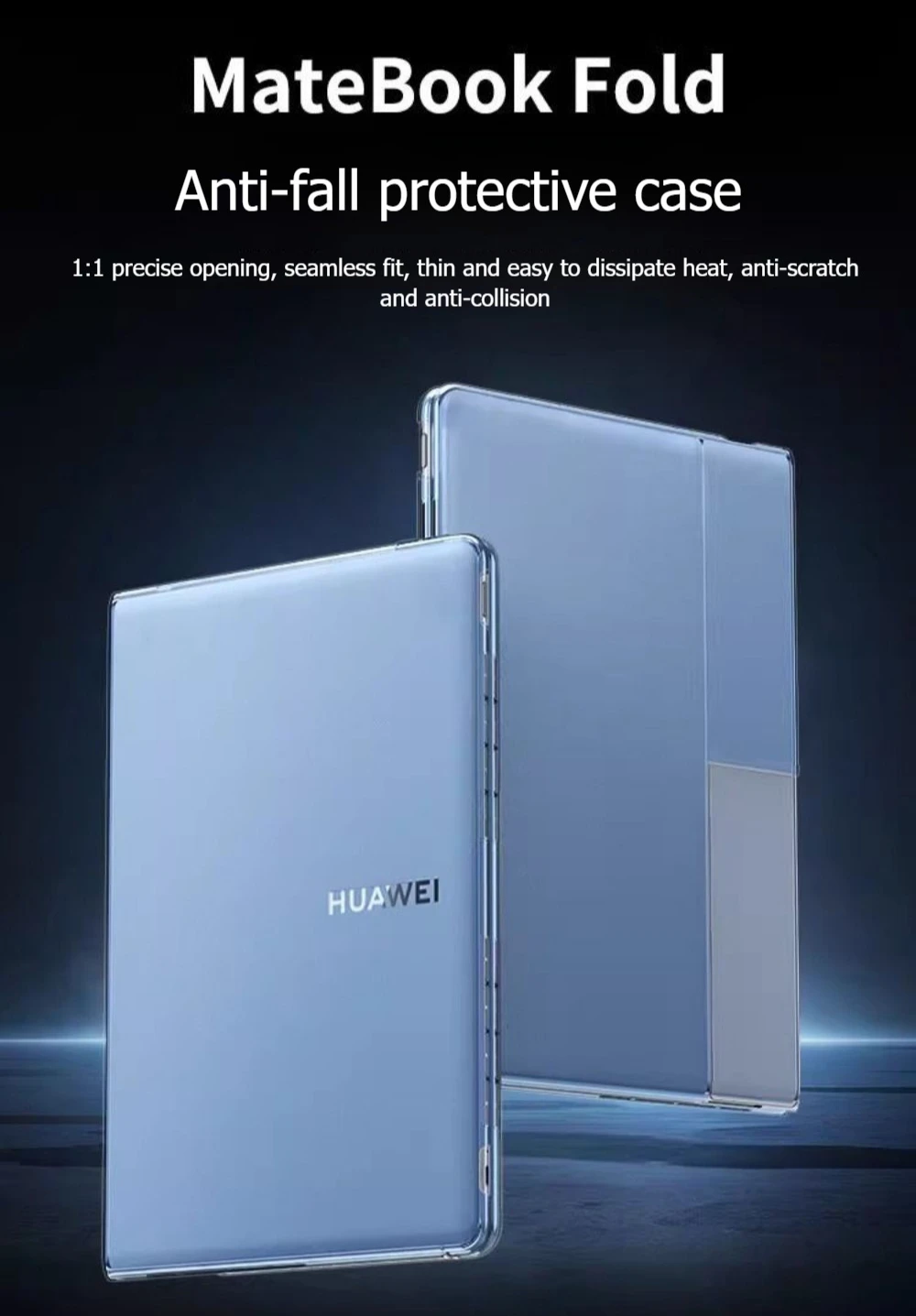 Funda esmerilada para portátil Huawei Matebook, funda plegable con lanzamiento de 2025, carcasa protectora de cuerpo completo transparente de plástico ABS ultrafina - imagen 3