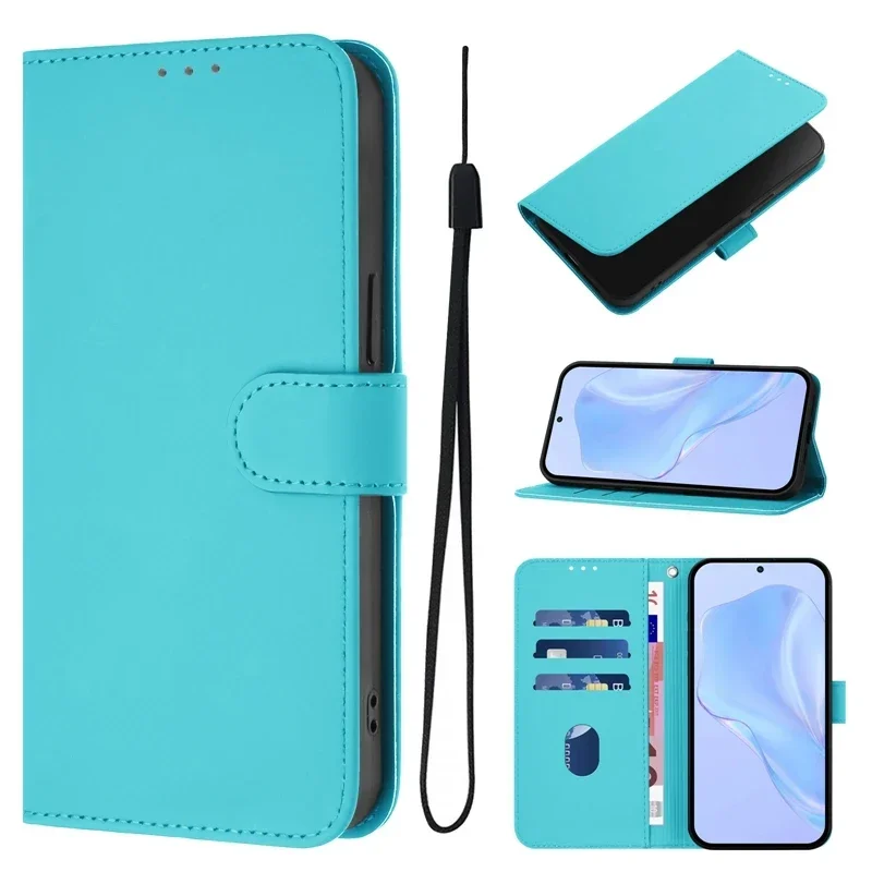 Para Xiaomi Poco X7 Pro Funda POCO X7 pro Funda con tapa para Coque Xiaomi PocoX7 X 7 X7Pro Funda de teléfono de cuero de Color sólido Funda - imagen 2