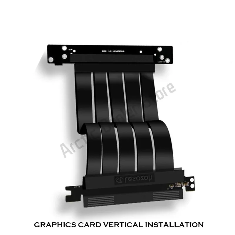 Tarjetas gráficas de PC Cable conector exprés PCI-E 4,0 16X Cable de extensión flexible/montaje vertical para GPU - imagen 4