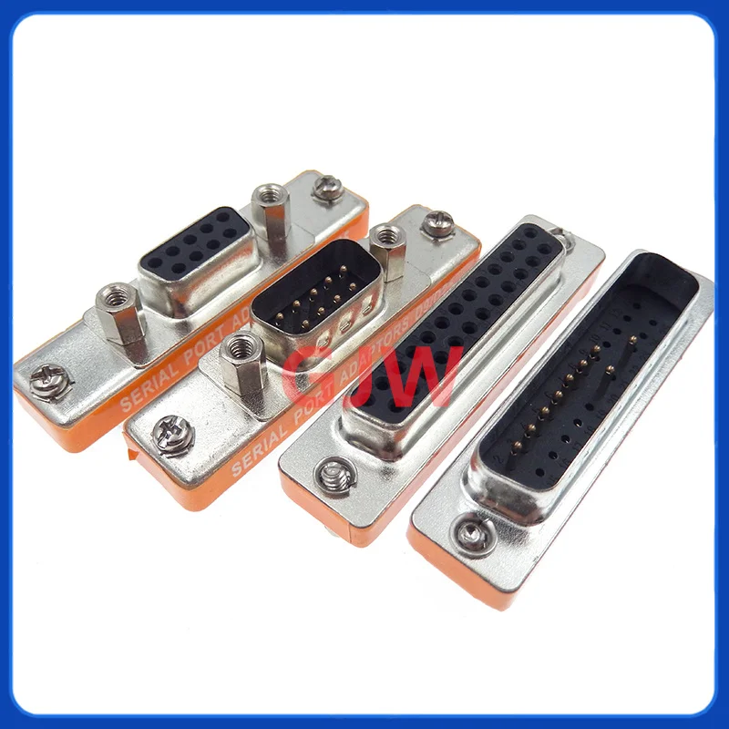 1 Uds DB25Male hembra conector adaptador D25 DB9 adaptador de puerto serie DB9 macho DB25 hembra DB25 macho DB9 hembra 9/25P RS232 convertir