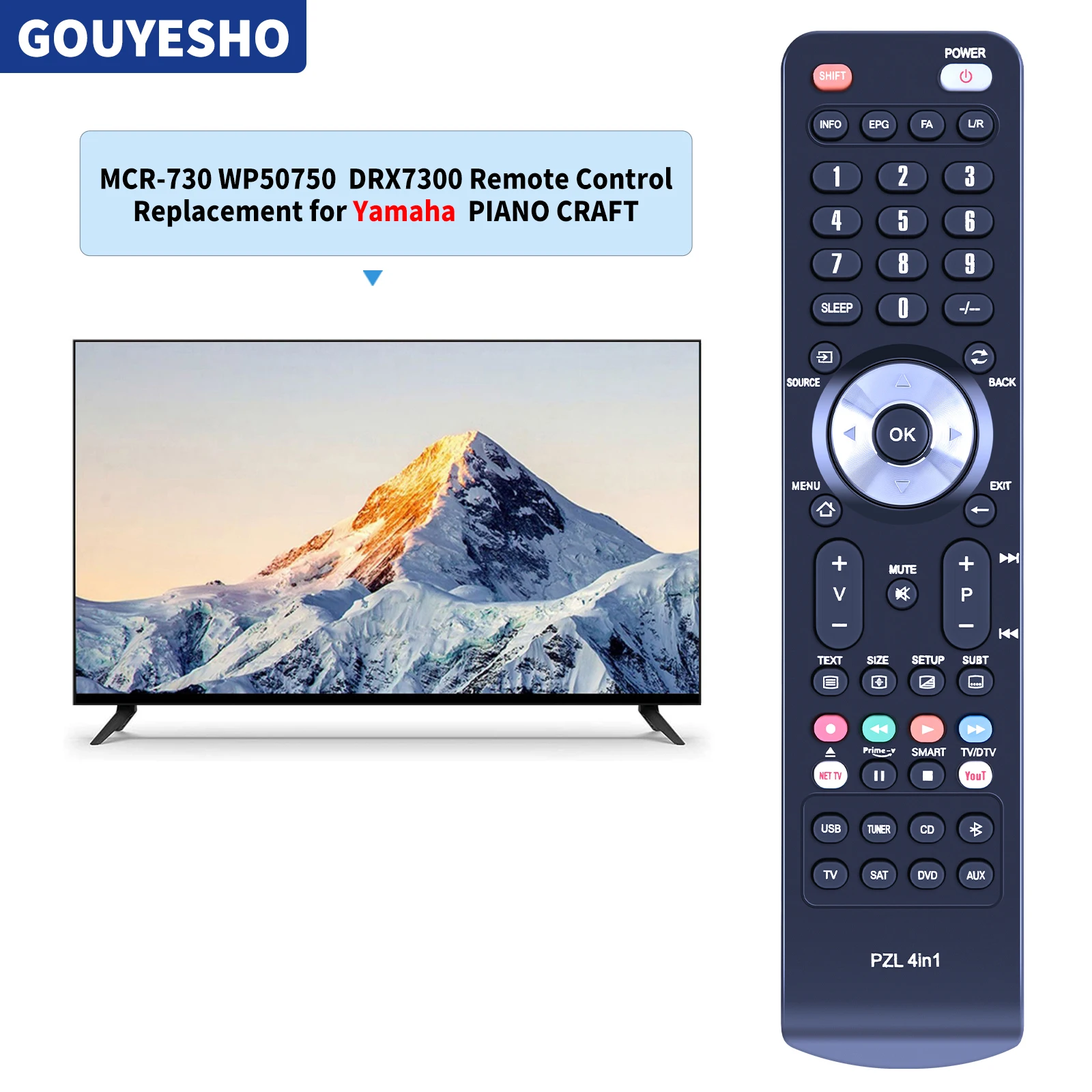 Control remoto MCR-730 para Yamaha, WP50760, PIANO CRAFT, DRX730, nuevo - imagen 2