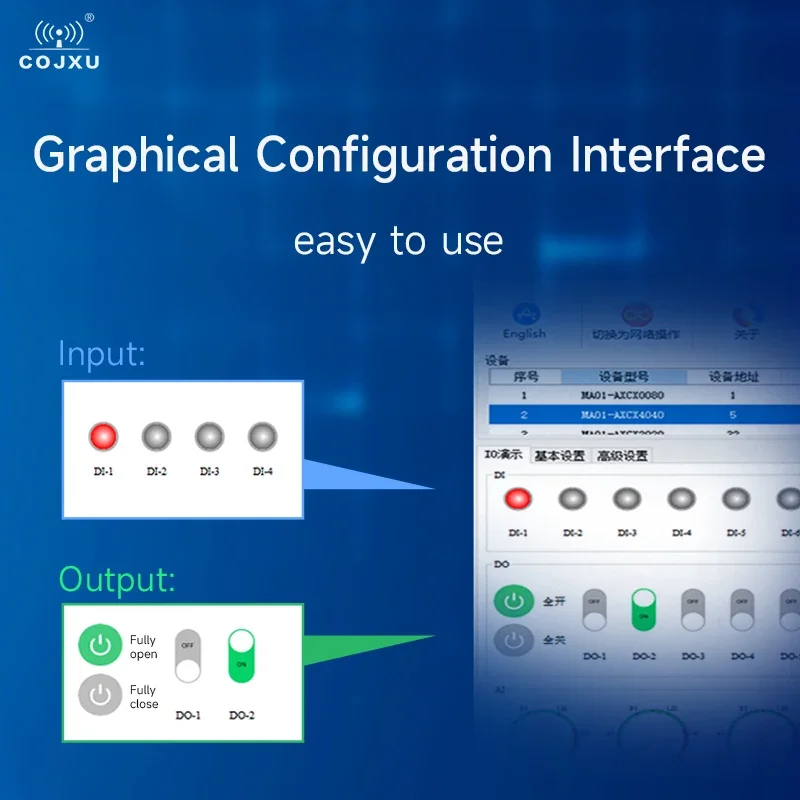 Módulo de red de E/S de puerto serie RS485 ModBus RS485 4AI + 2DO DC 8-28V compatible con PLC/pantalla táctil IoT MA01-XACX0420 - imagen 5