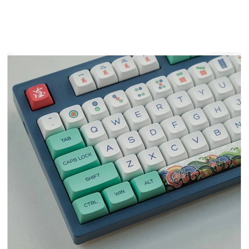 Teclas Mahjong XDA para teclado mecánico, accesorio con 130 teclas, perfil PBT, sublimación, para MX Switch 61/68/87/104/108 - imagen 3