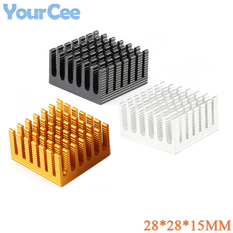 2pcs/1pc 28*28*15mm Radiator Heatsink Cooling Fin Aluminum Heat Sink for Graphic 28X28X15mm