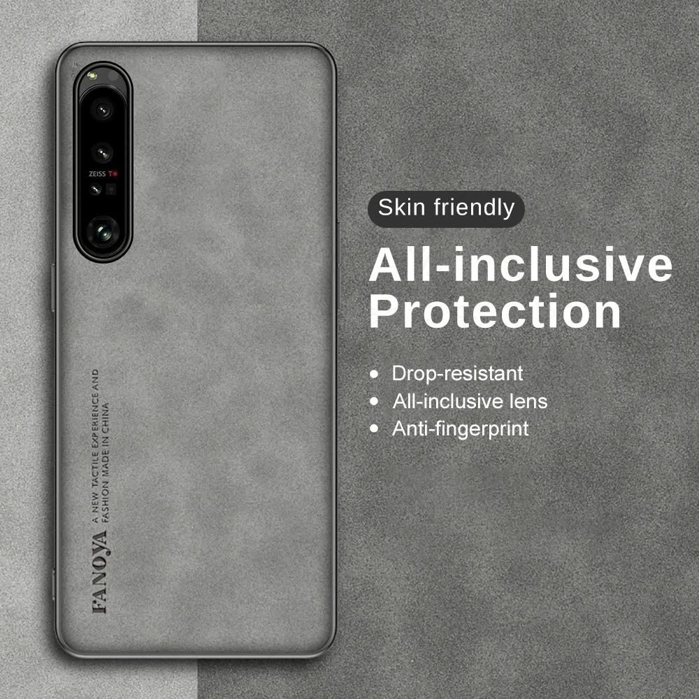 Funda de piel de oveja de lujo para Sony Xperia 1IV 1 IV/10IV 10 IV 5G 6,0 "6,5", protección de cámara, TPU suave, a prueba de golpes