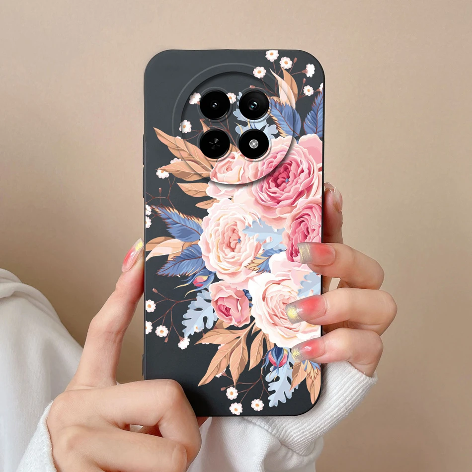 Funda Realme 12X silicona líquida flor suave antirayaduras cámara - imagen 4