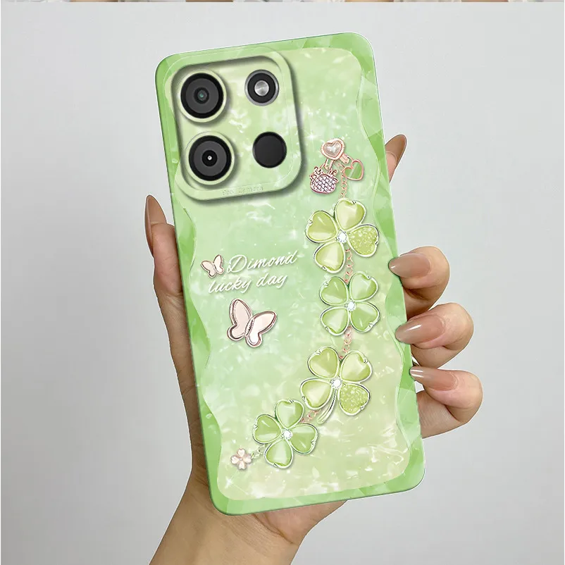 Funda de teléfono para ITEL A60 A60S A662LM, funda trasera de silicona suave a prueba de golpes de lujo estética para ITEL A 60 S, carcasa de parachoques de 6,6" - imagen 2