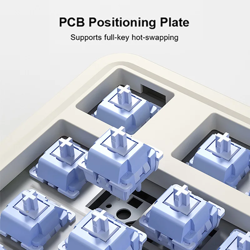 AULA AU75 Teclado mecánico de tres modos 81 teclas intercambiables en caliente RGB Esports teclado para juegos PBT Keycap PC teclado de escritura de escritorio - imagen 3