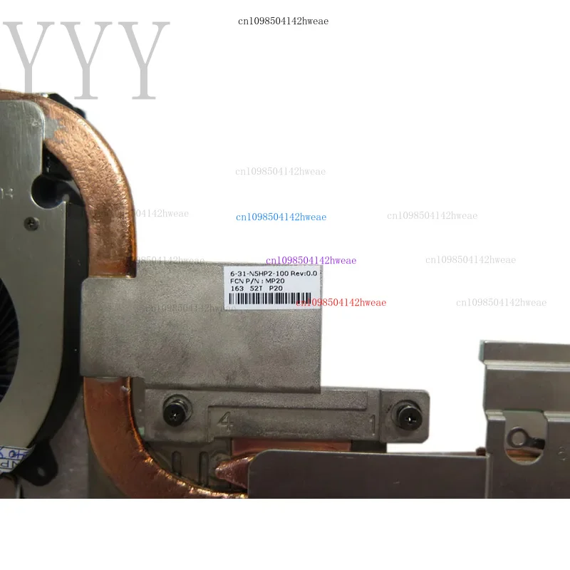 Ventilador y disipador de calor para CPU de ordenador portátil GPU para Gigabyte Gaming G5 KD 6-31-N5HP2-100 FMQ8 FLHF DFS5M325063B1N-FMQ8 DFS5K221153711-FLHF 4PIN DC5V - imagen 2