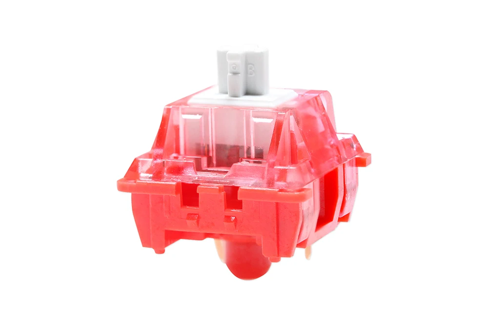 CIY-Interruptor de vástago lineal rojo para teclado mecánico, dispositivo mx de 45g, de fábrica, Lubed PC, nailon POK, 50m - imagen 2
