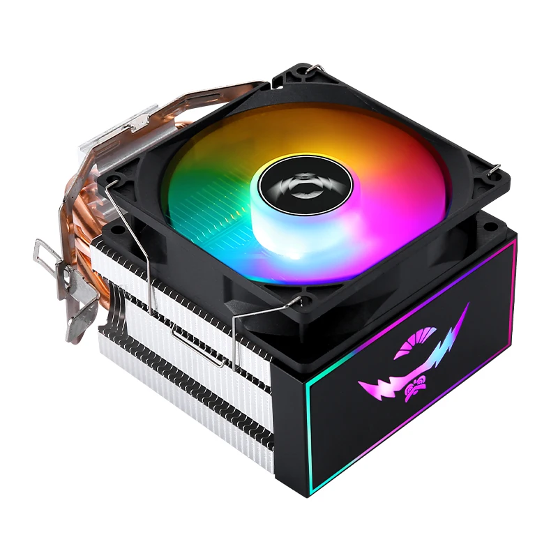 QiuzAim Instalar LGA2011 2066 x79 x99 115x 1200 1700 AMD tipo torre radiador refrigerado por aire 2/4/6 tubo de calor CPU enfriador ARGB ventilador 90mm - imagen 5