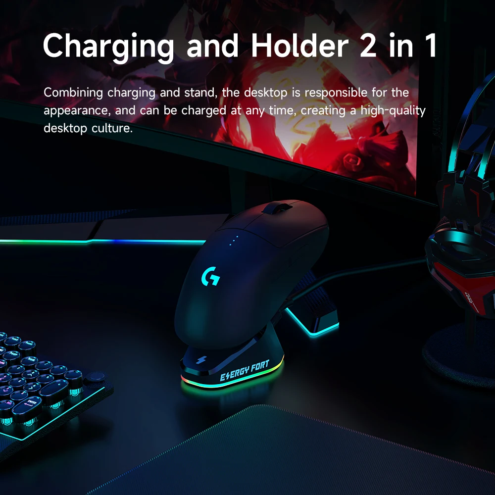 Cargador Magnético RGB Inalámbrico Logitech G Pro X G502 - imagen 4