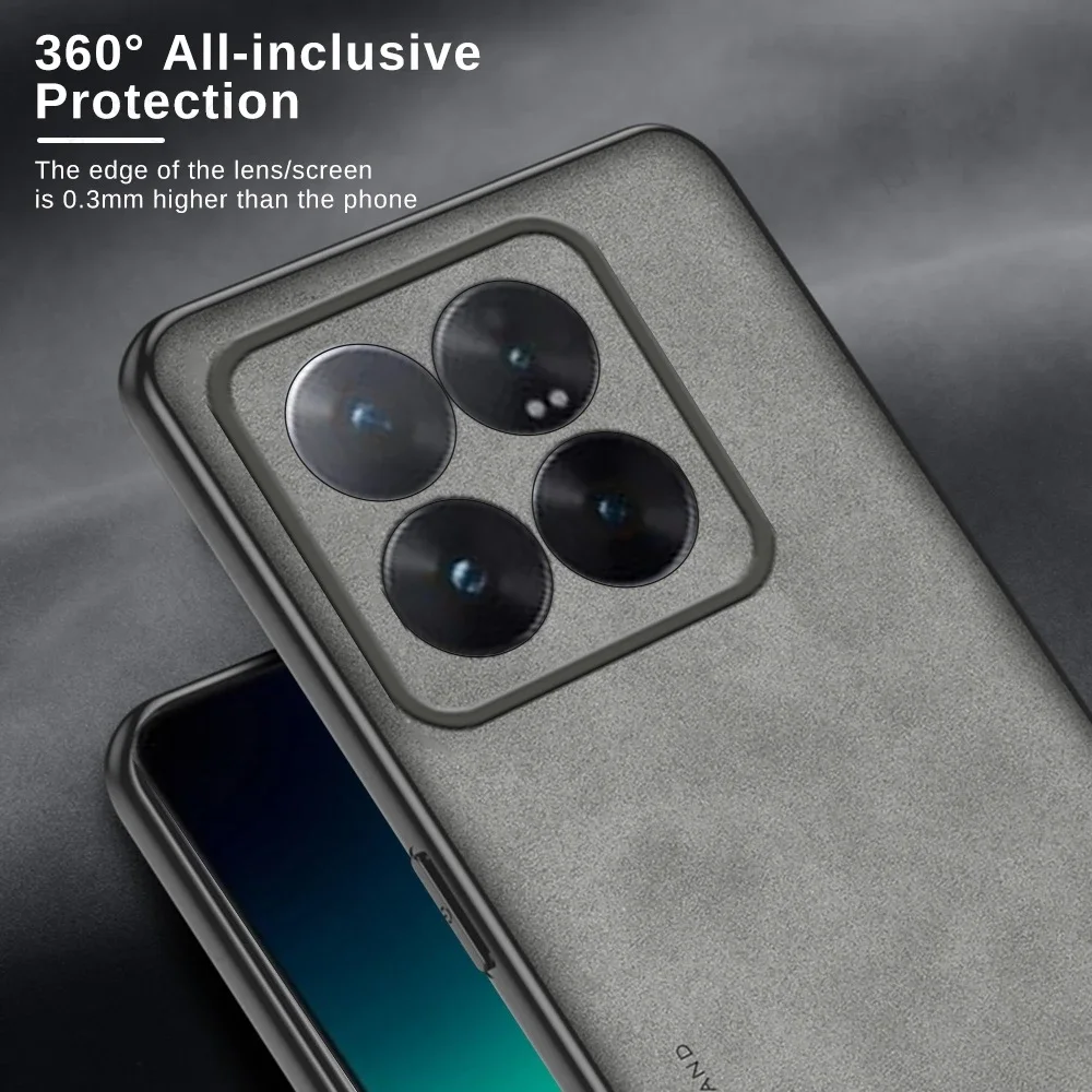 Funda de piel de oveja para Xiaomi 14T Pro POCO X7pro, protección mate para cámara, borde suave, parachoques a prueba de golpes para Xiaomi 14Tpro Mi14 T - imagen 4