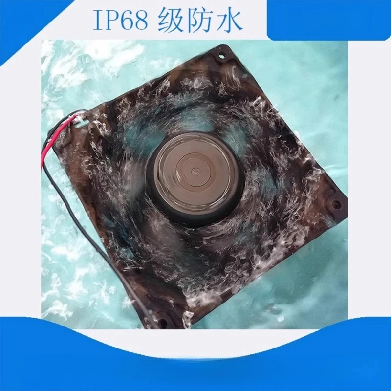 EC100V-240V ventilador de flujo axial de amplio voltaje IP68 ventilador impermeable 12cm 12038 ventilador ultrasónico humidificador industrial con doble rodamiento de bolas