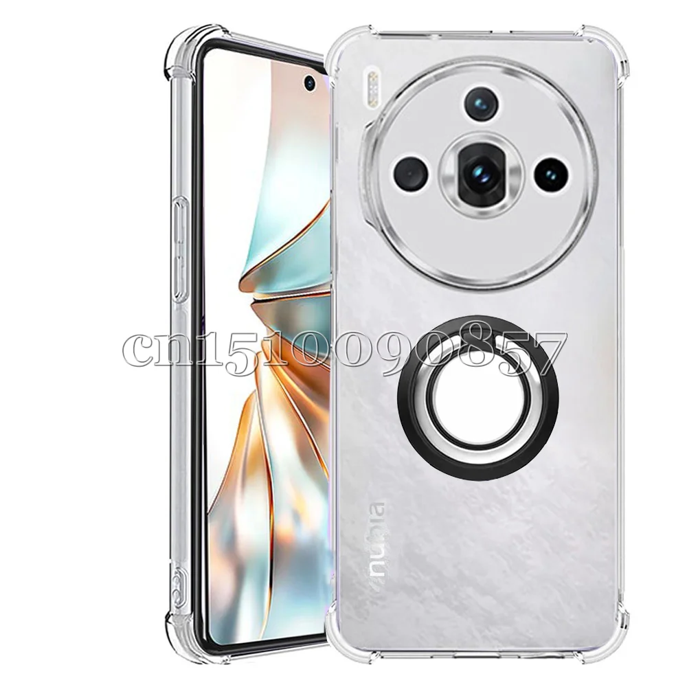 Funda con soporte de anillo Nubia Z60S Pro 5G Coners reforzados Airbag a prueba de golpes funda suave de TPU para ZTE nubia Z60SPro NX725J - imagen 2