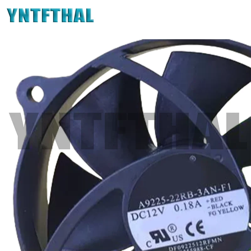 A9225-22RB-3AN-F1 DC12V 0.18A Ventilador de refrigeración de 3 cables 9025 - imagen 2