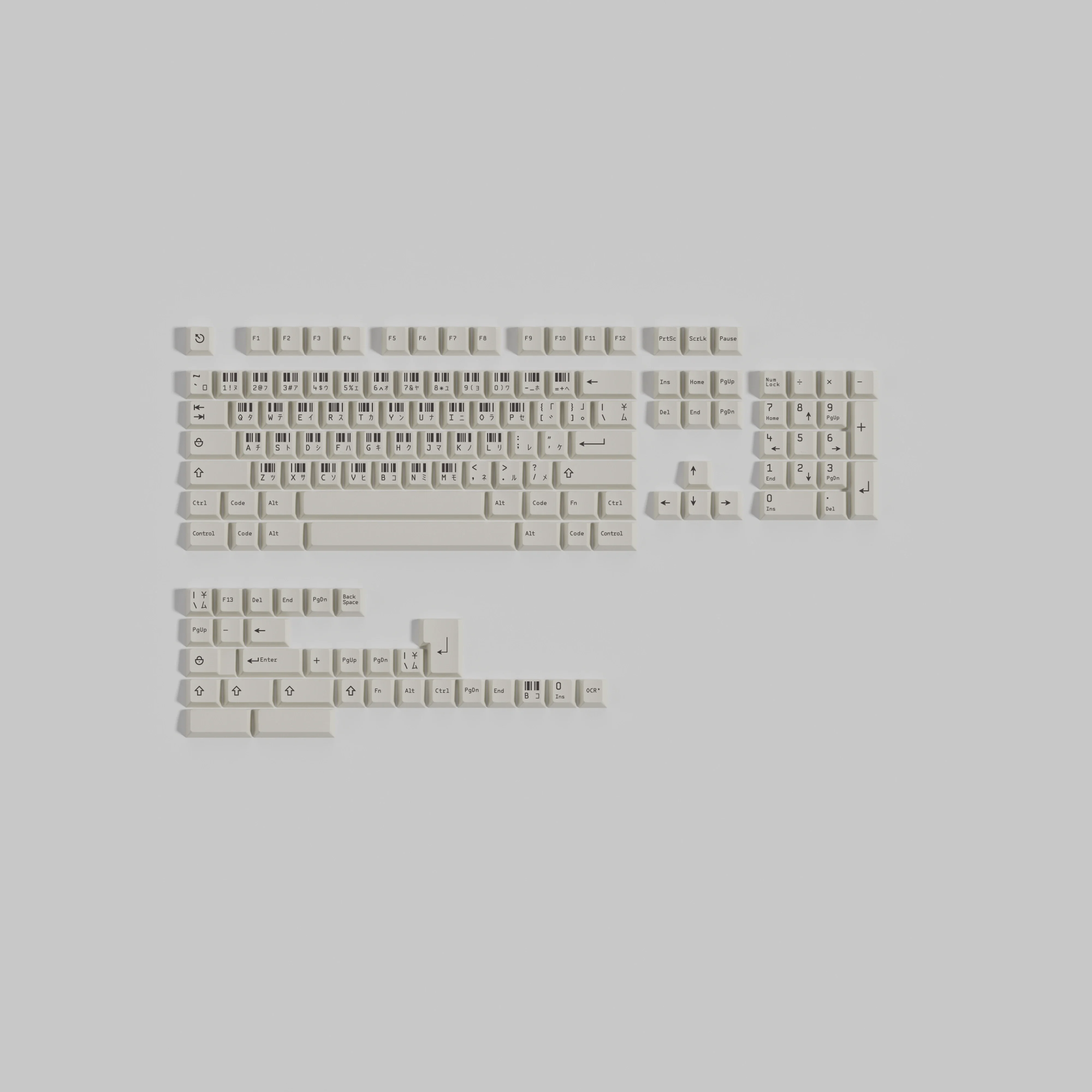 Juego de teclas DMK OCR, teclas subcama de tinte PBT, perfil de cereza, teclas a prueba de luz para Alice Wooting, barra espaciadora dividida doble B, 1 Juego - imagen 2