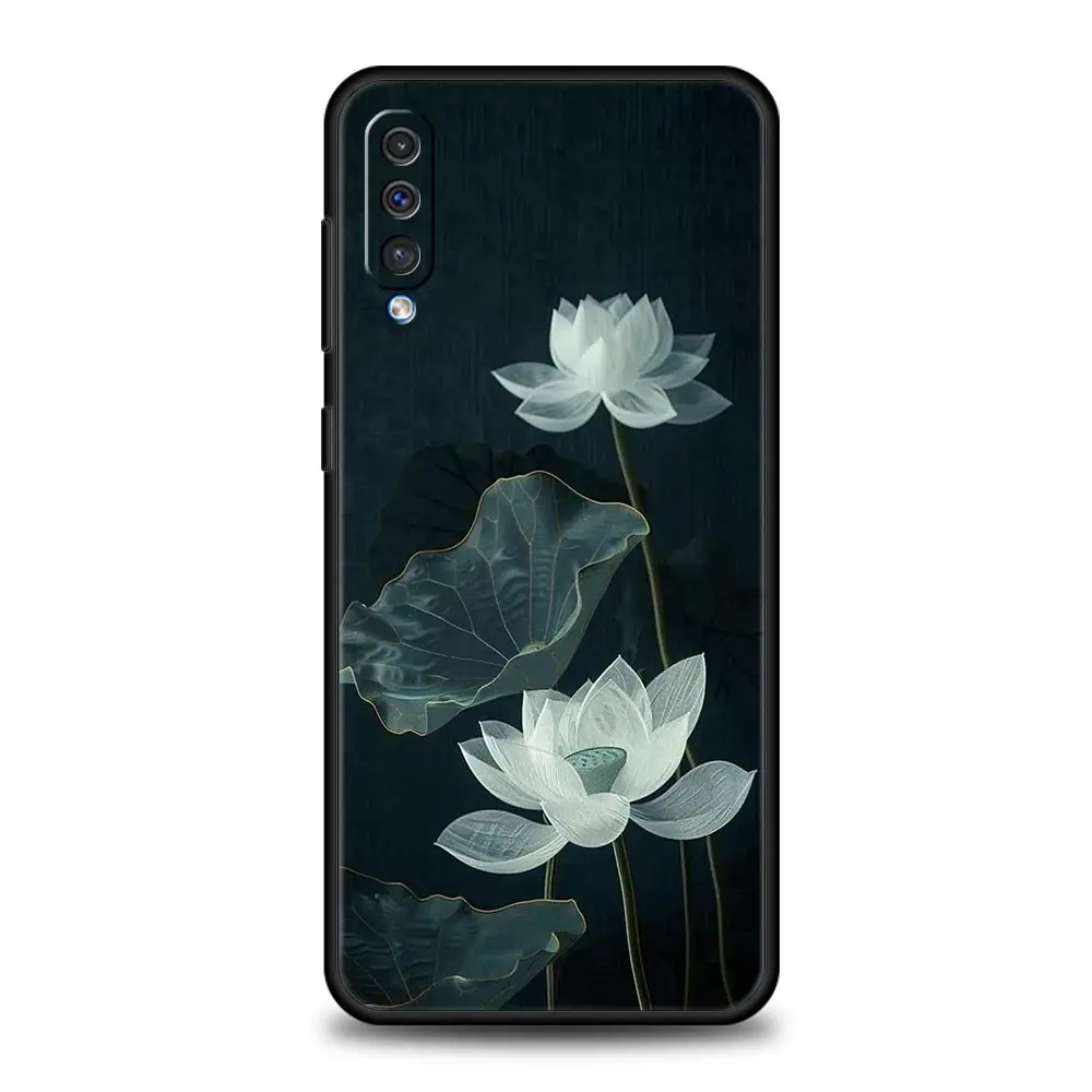 Funda de teléfono con diseño de loto para Samsung A56 A36 A26 A54 A52 A24 A14 A50 A72 A70 A40 A20E A06 A12 A22 A34 A42 A32 A04s A16 5G - imagen 4