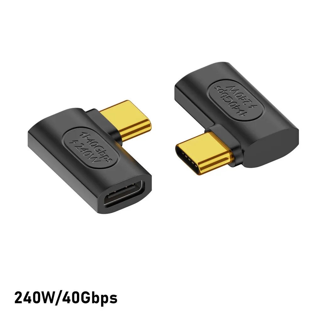 Adaptador extensor USB C de 240W, extensor macho a hembra tipo C de 90/180 grados, OTG, 40Gbps, adaptador de datos rápido, convertidor, adaptador de carga - imagen 3