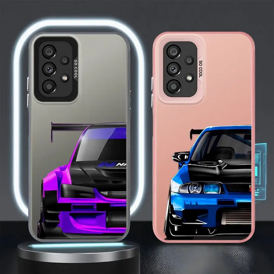 Funda de teléfono para Samsung Galaxy A71 A54 A55 A52 A72 A35 A73 A26 A36 A53 A51 A56 carcasa suave coche fresco - imagen 3