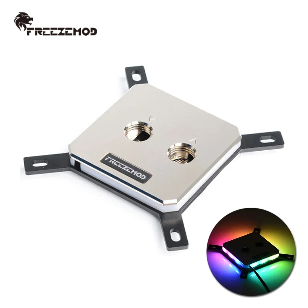 FREEZEMOD CPU bloque de agua para Intel LGA 115X 20XX procesador de cobre disipador de calor Metal RGB Arco Iris iluminación enfriador PC INTEL-JB3TR - imagen 5